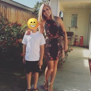 Floral halter neck dress